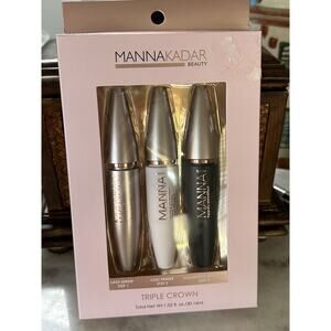 Manna Kadar Beauty Serum Primer Mascara 3 Piece Mascara Set New Triple Crown